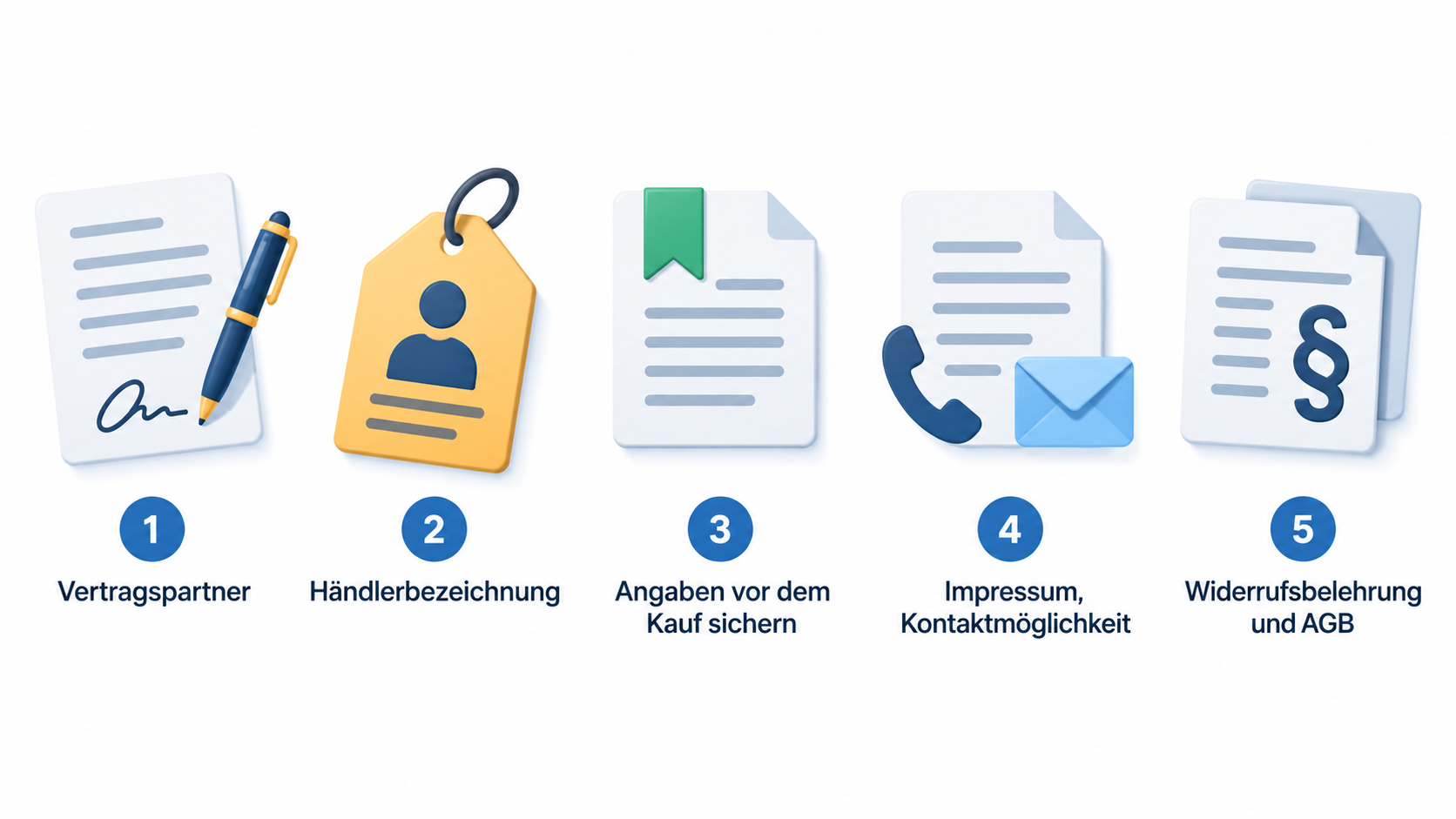 Show a numbered checklist of records to secure and merchant details to check, using the section’s labels: „Screenshot der Artikelseite“, „Händlerbezeichnung im Warenkorb“,