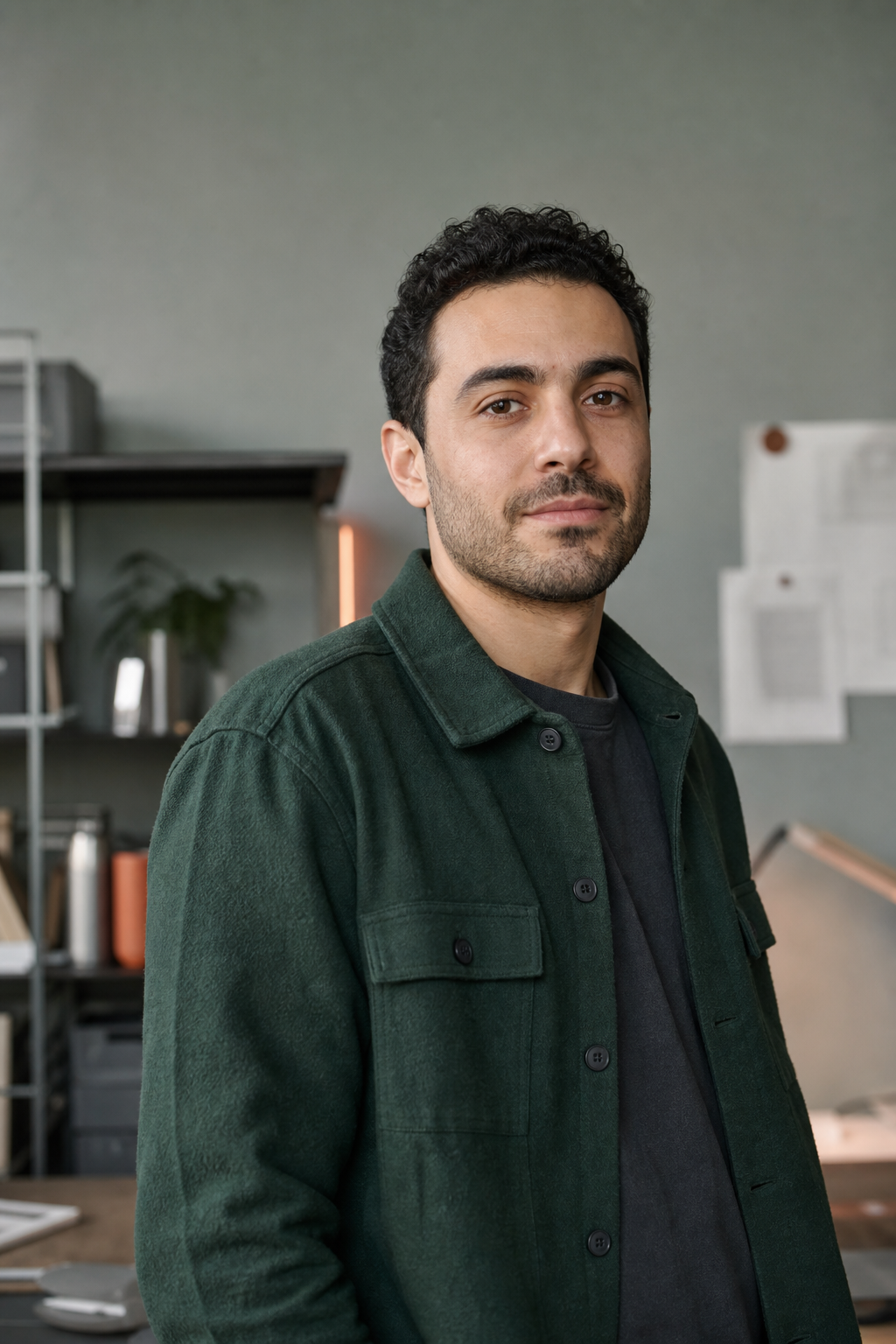 Fotografisches Porträt von Cem Aydin, Redakteur für Preis- und Serviceprüfungen bei eshopinfo